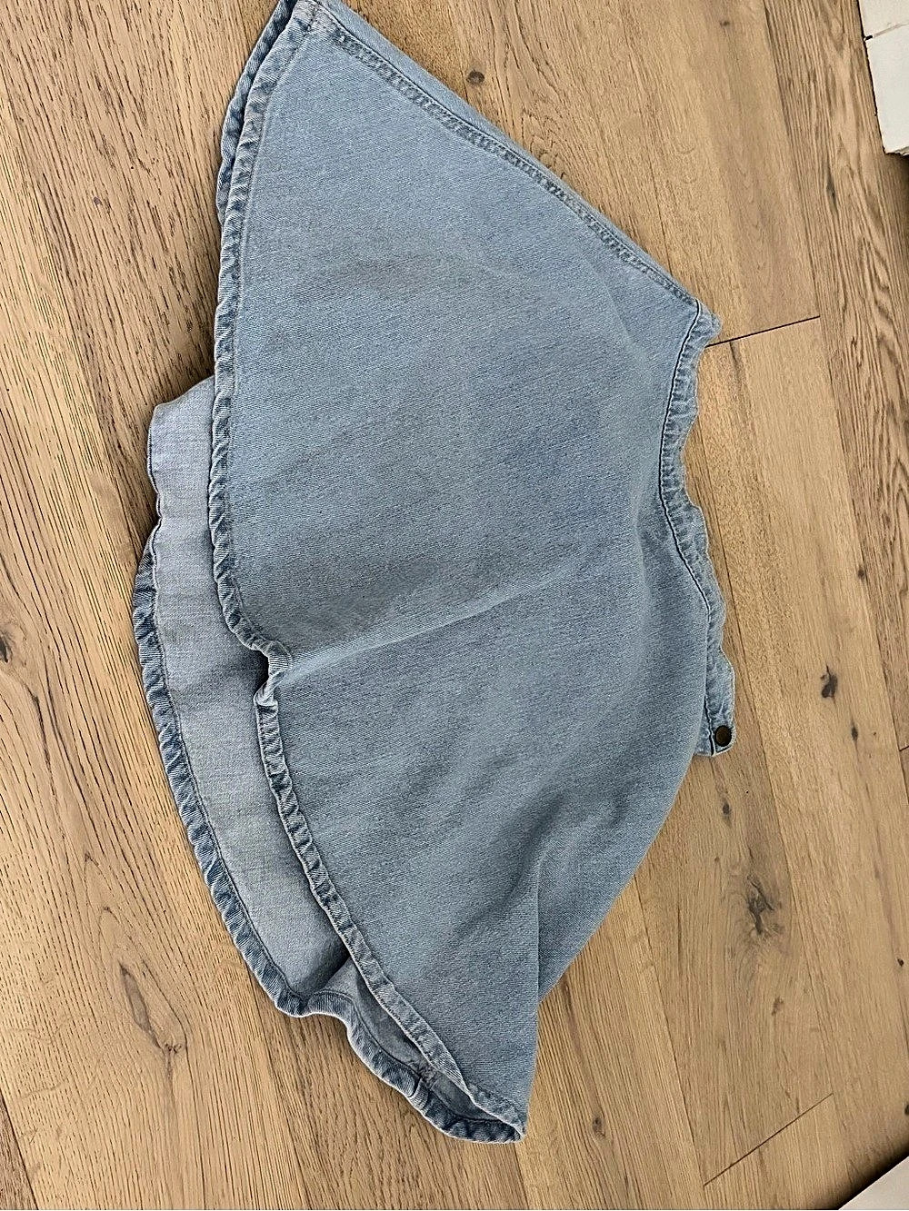 American apparel Denim A-Line Utility Skirt Blue Medium